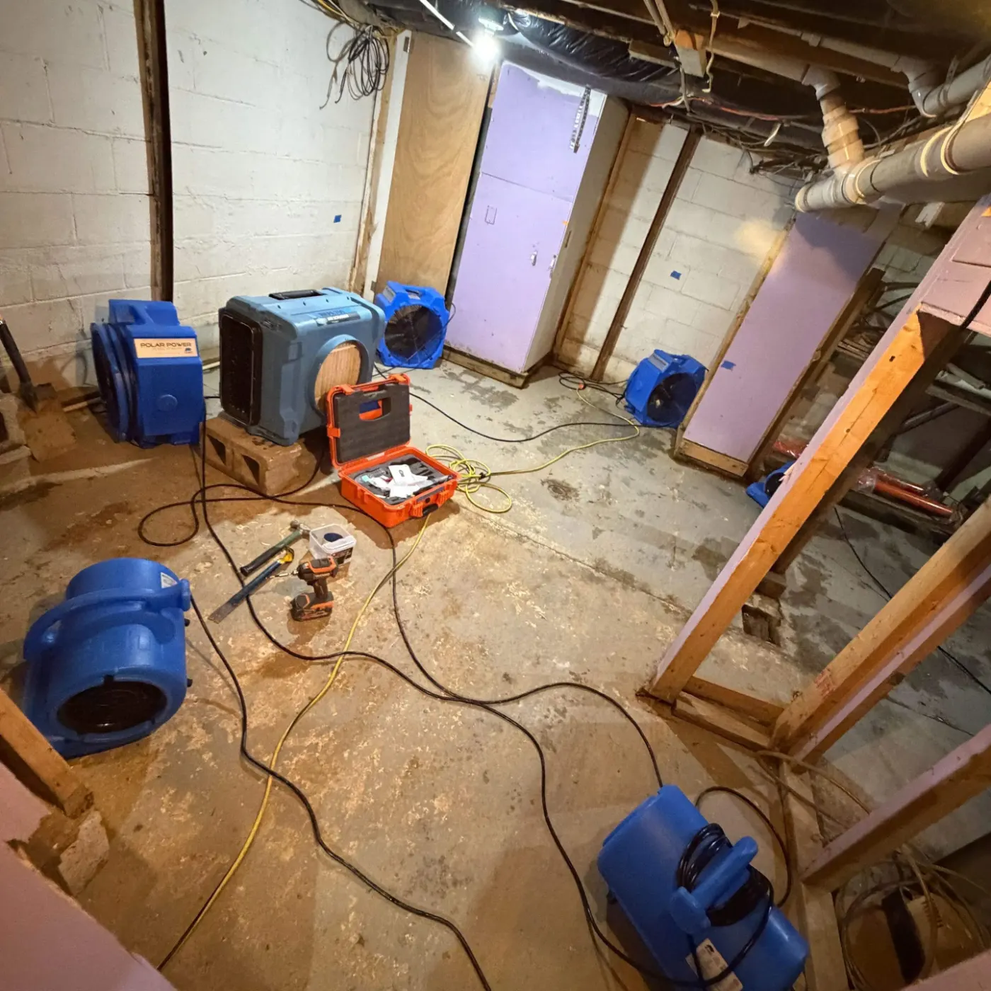 IICRC certified drying setup in Jackson County, IN